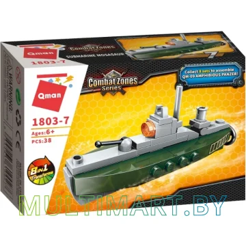 Конструктор Qman CombatZones 1803-7 Морской линкор